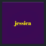 Foto Color block minimalist custom name<br><div class="desc">Add your name on this minimalist color block design on purple background.</div>