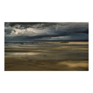 Foto Color de la playa nublado solar Francia Mont-Saint