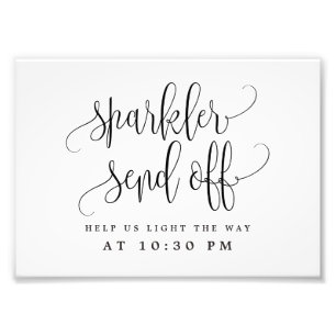Foto COLOR editable y Rótulo Sparkler Sendoff de TAMAÑO