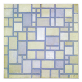 Foto Colores brillantes Líneas grises | Piet Mondrian |