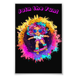 FOTO COLORFUL SKATEBOARDING INVITE!