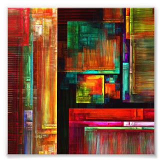 Foto Coloridas plazas Patrón de arte abstracto moderno