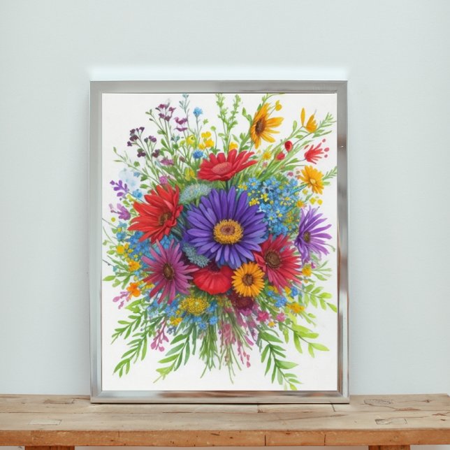 Foto Colorido acuarela Bouquet de flores (Subido por el creador)