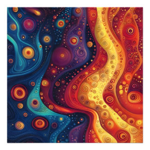 Foto Colorido arte psicodélico abstracto