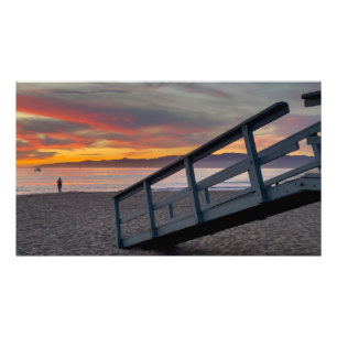 Foto Colorido Atardecer Intenso - Marina Del Rey, CA