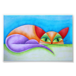 Foto Colorido gato