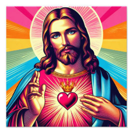 Foto ¡Colorido Jesús poster!