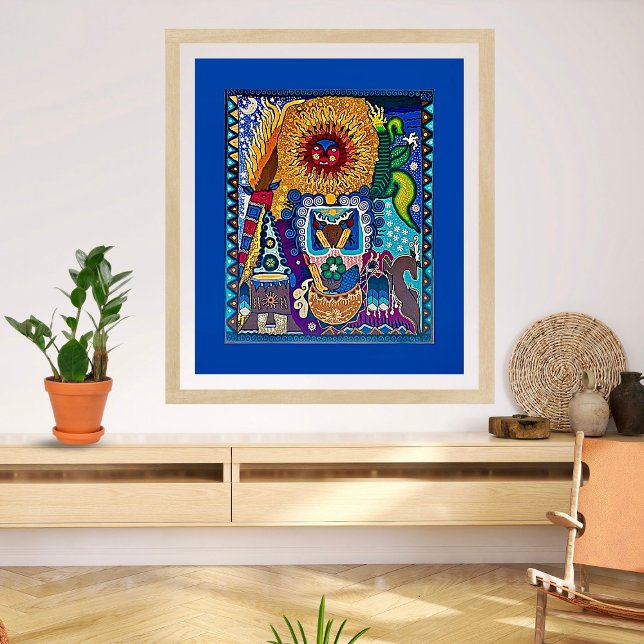 Foto Colorido Sun Huichol Art (Subido por el creador)