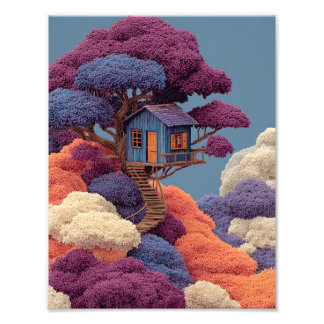 Foto Colorido Treehouse Wall Art