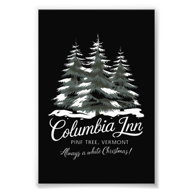 Foto Columbia Inn Pine Tree Vermont A White Navidades (Frente)