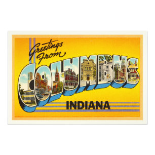 Foto Columbus Indiana EN recuerdo viejo del viaje del