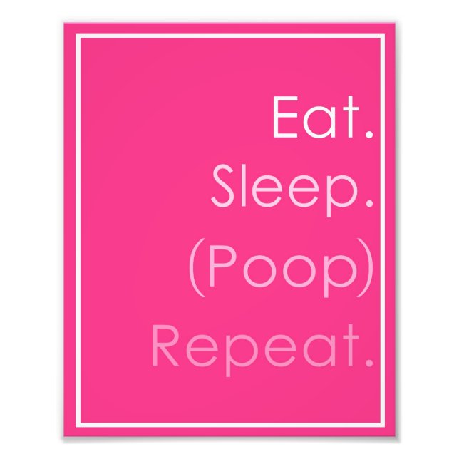 Foto Comer Sleep Poop Repetir el arte de la guardería d (Frente)