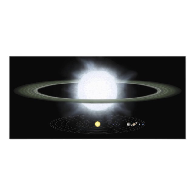 Foto Comparación del tamaño de una estrella hipergigant (Frente)