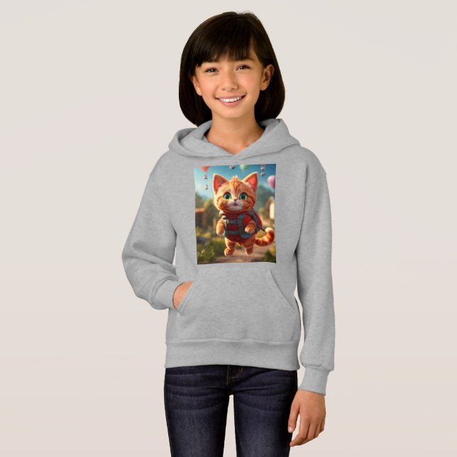 Foto completa em 4D de um fofinho gato vermelho (Anverso completo)