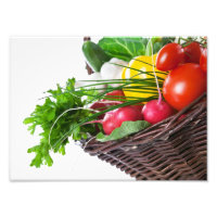 Composición con vegetales en bruto