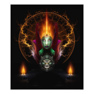 Foto Composición De Arte Fractal De La Reina De Fuego D