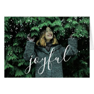 Foto, con nombre, alegre, tarjeta de Navidades