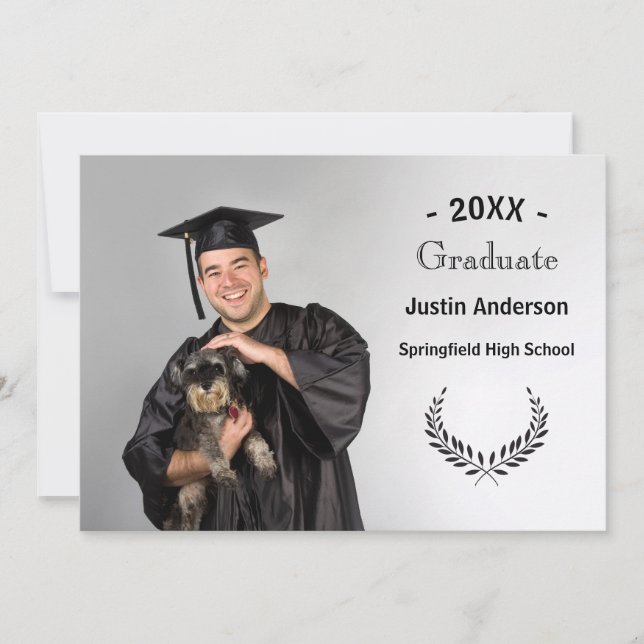 Foto con Ramas - Anuncio de Graduación (Anverso)