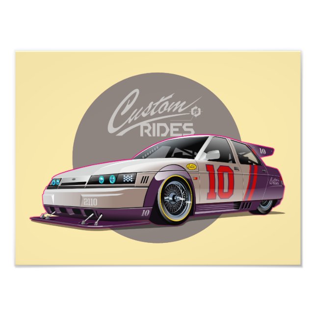 Foto Concepto de coche de carreras de ficción Custon (Frente)