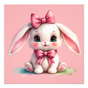 Foto Conejo Adorable en Rosa
