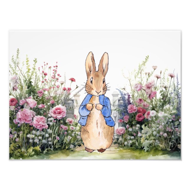 Foto Conejo clásico con flores silvestres (Frente)