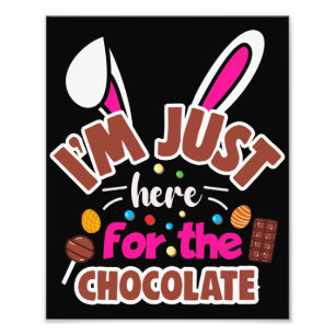 Foto Conejo de Pascua estoy aquí por el chocolate