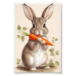 Foto Conejo de Pascua Imprimible Vintage Wall Art