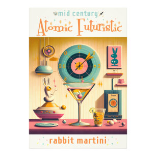 Foto Conejo Martini Futurista Retro Atómico de Medianos
