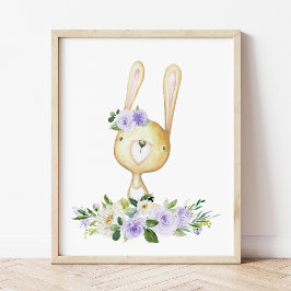 Foto Conejo para bebés, Animales de Woodland, Boho, Flo
