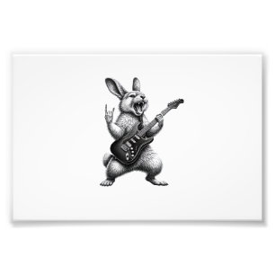 Foto Conejo tocando guitarra estrella de rock Amante de