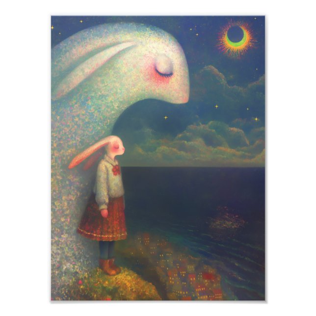 Foto Conejos y la luna (Frente)