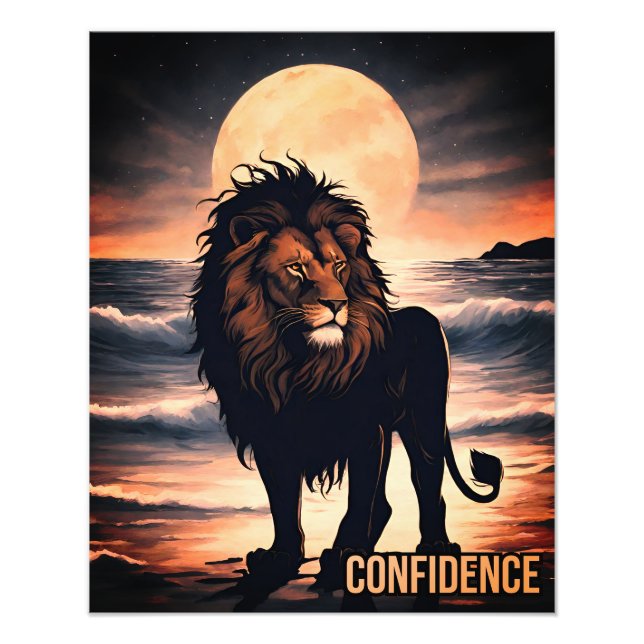 Foto Confianza inspiradora en el león oceánico (Frente)