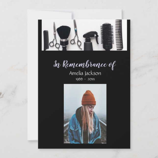 Foto conmemorativa Invitación a peluquera (Anverso)