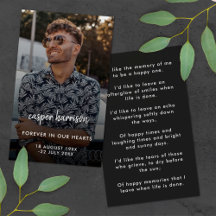 Foto conmemorativa moderna Tarjeta de oración de p