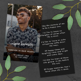 Foto conmemorativa moderna Tarjeta de oración de p