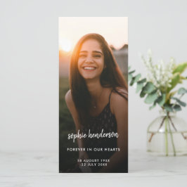 Foto conmemorativa moderna | Tarjeta de rezo de po