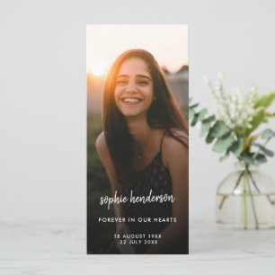 Foto conmemorativa moderna   Tarjeta de rezo de po