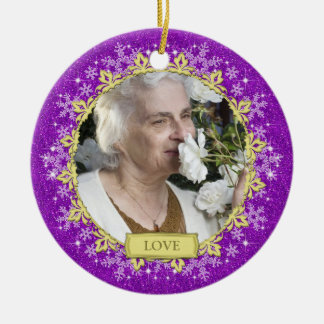 Foto conmemorativa Ornamento de Navidad - copos de