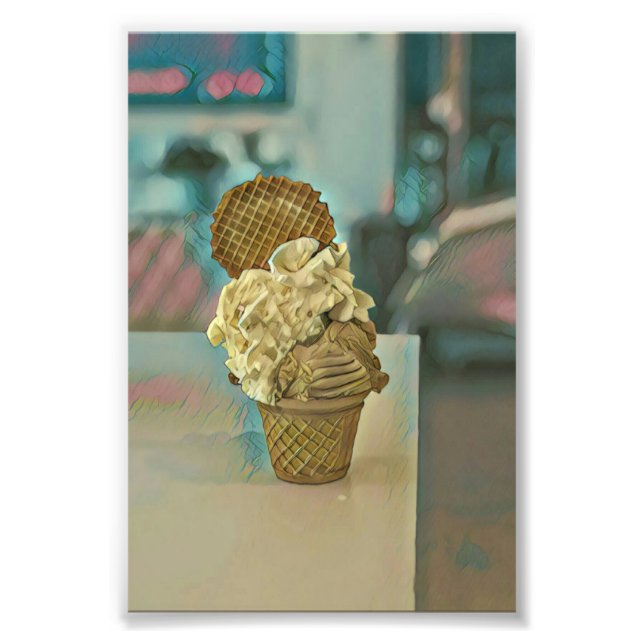 Foto Cono de helado de chocolate (Frente)