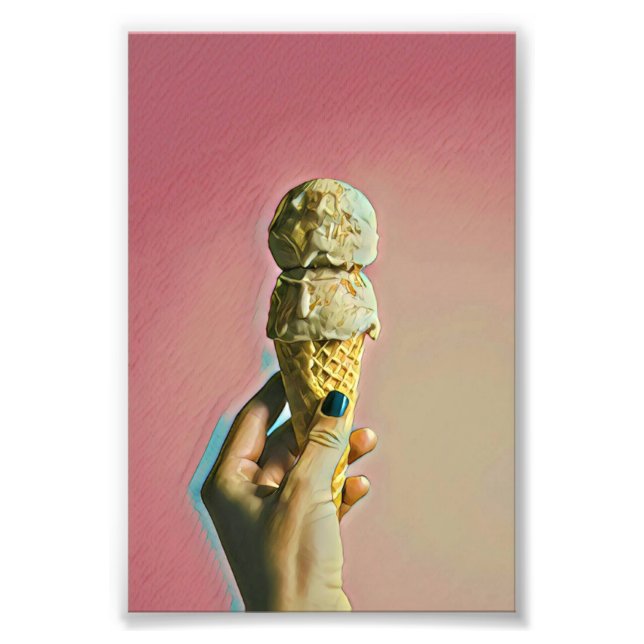 Foto Cono de helado de gofre (Frente)