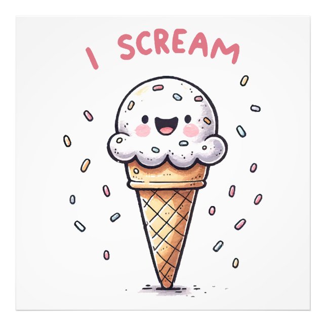 Foto Cono de helado I Scream con grageas (Frente)