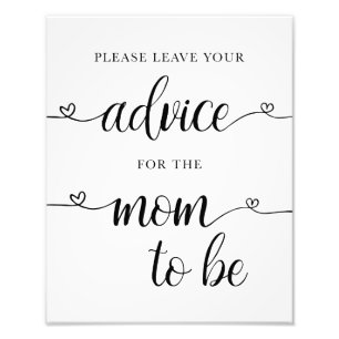 Foto Consejo para que mamá sea la tarjeta de Rótulo Bab