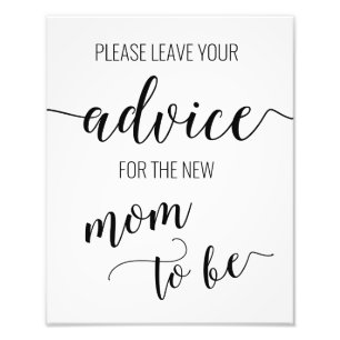Foto Consejo para que mamá sea la tarjeta de Rótulo Bab