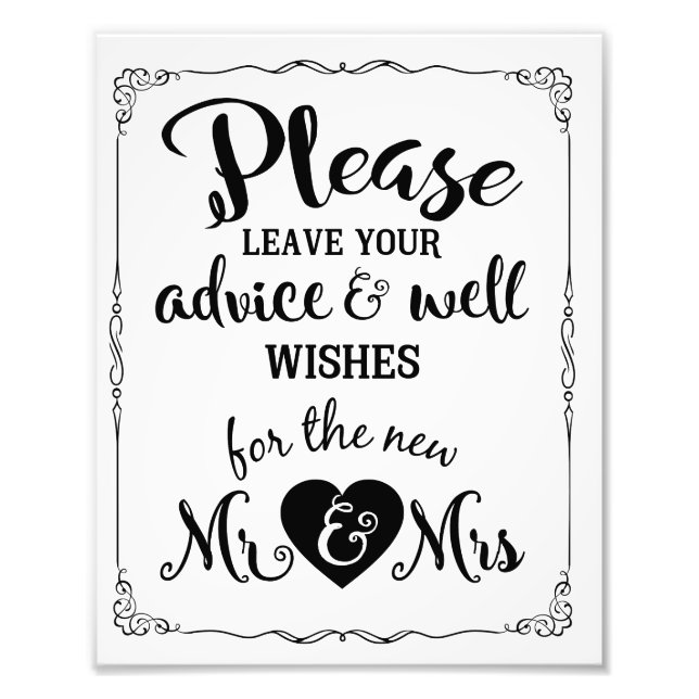Foto consejo y buenos deseos fiesta boda firma (Frente)
