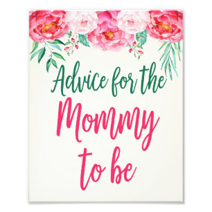 Foto Consejos para mami Rótulo, Floral Baby Shower, Flo