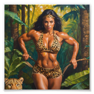 Foto Constructor de cuerpos en equipo de leopardo rodea