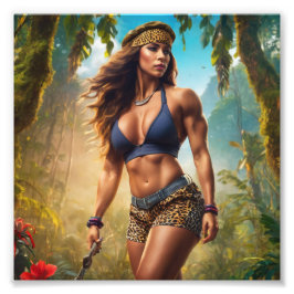 Foto Constructora de cuerpos femenina muestra poder en