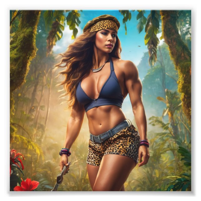 Foto Constructora de cuerpos femenina muestra poder en  (Frente)