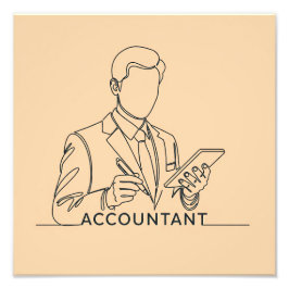 Foto contador, arte de una línea, con texto y color