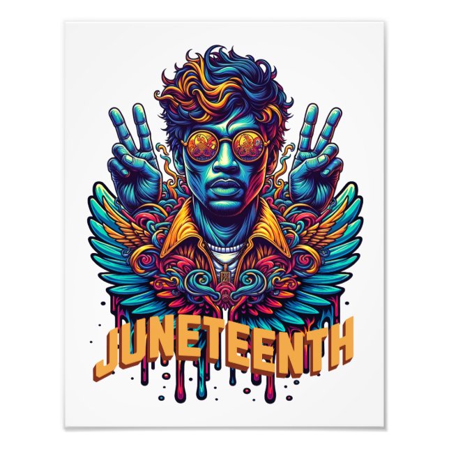 Foto Cool Juneteenth Black History Month Angel Freedom  (Frente)